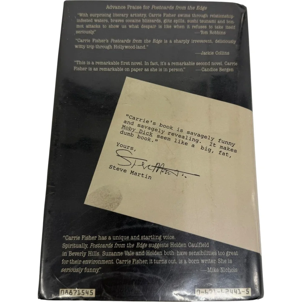 Carrie Fisher Postcards from the‎ Edge Hardcover 1st Edition 1987 Vintage Fair